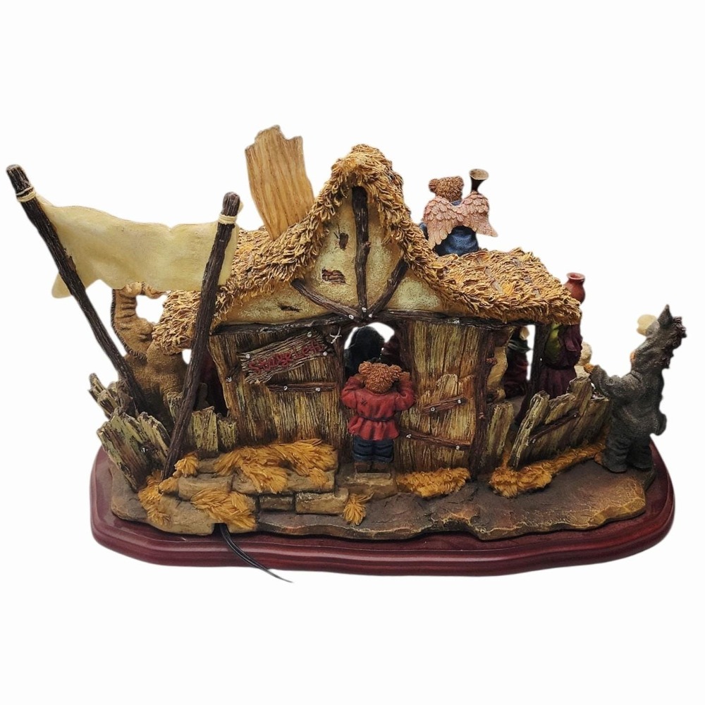 Boyds Bears Nativity Pageant Lighted Christmas Scene Resin Display Working - Picture 3 of 16